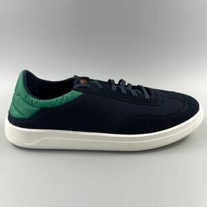OluKai Punini Court Sneakers Men Size 8.5 Blue Green Leather Suede Shoes NEW